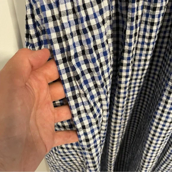 ET TIGRE Jayme Sleeveless Dress in gingham blue white and black - Picture 10 of 14